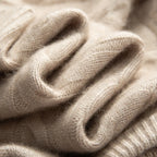 Men's 100% pure cashmere pullover casual solid color knitted sweater loose round neck Tops thick and warm Jumper