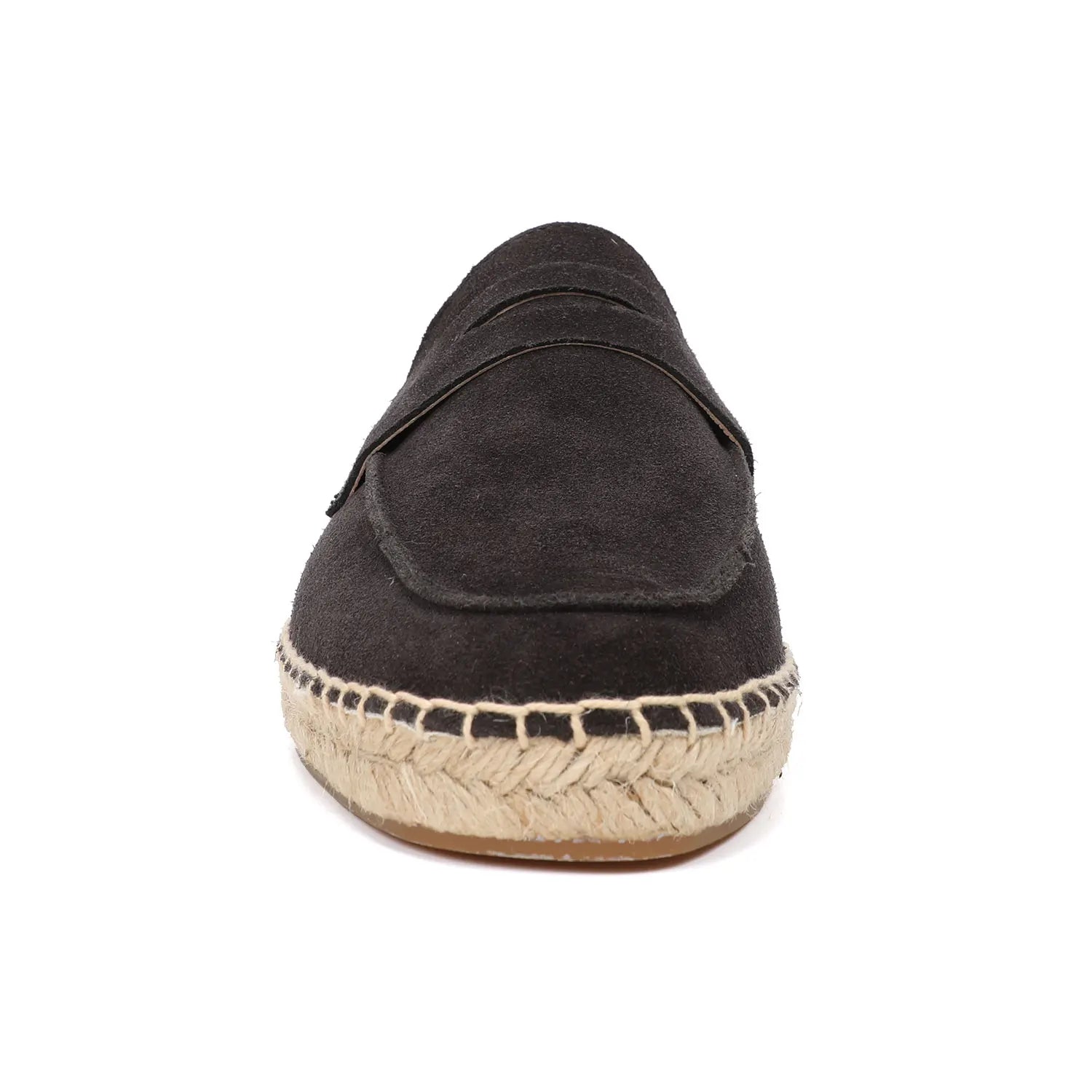 Men's Jute Espadrilles Slip on Loafers Cow Suede Leather Casual Shoes