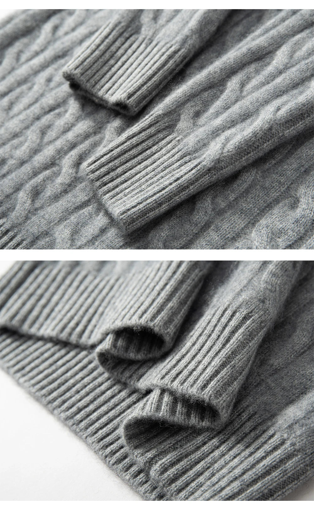 Men's 100% pure cashmere pullover casual solid color knitted sweater loose round neck Tops thick and warm Jumper