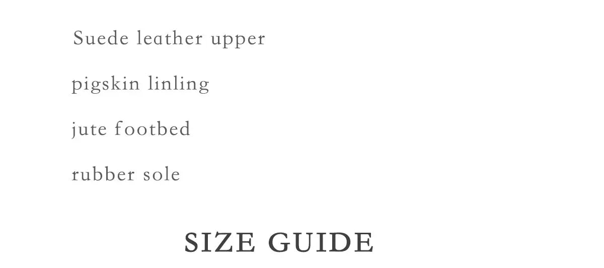 Men's Jute Espadrilles Slip on Loafers Cow Suede Leather Casual Shoes