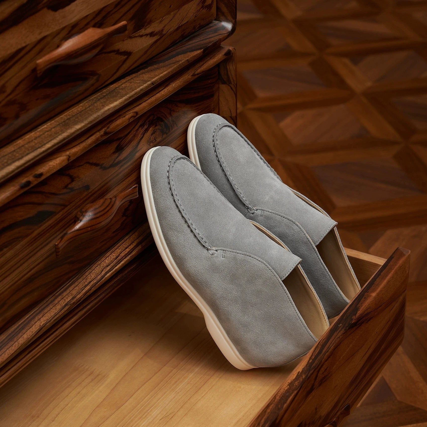 New Cow Leather Casual Men's Slip-On Loafers Lightweight Daily Wear Outdoor Real Leather Leisure Shoes round Toe Rubber Outsole