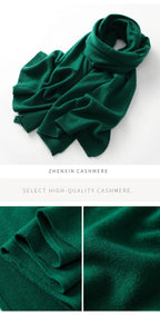 Quality 100% Cashmere Scarf for Women  Men Solid Color Warm Winter Knit Wrap, Soft Luxury Neck Warmer, Fashion Lightweight