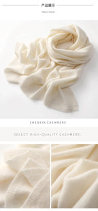 Quality 100% Cashmere Scarf for Women  Men Solid Color Warm Winter Knit Wrap, Soft Luxury Neck Warmer, Fashion Lightweight