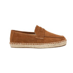 Men's Jute Espadrilles Slip on Loafers Cow Suede Leather Casual Shoes