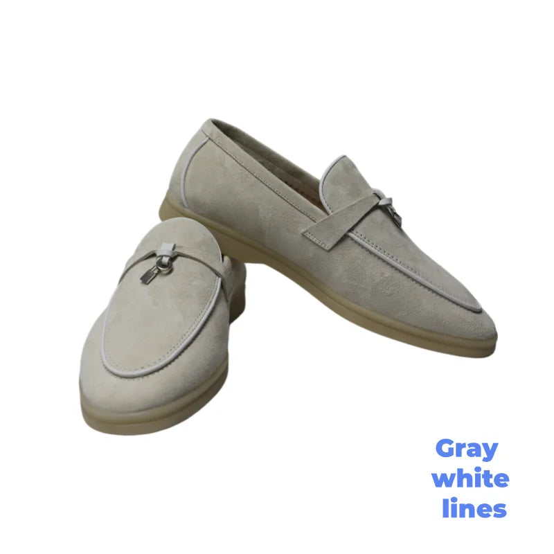 25 Hot Selling High-Grade Sheepskin Wear-Resistant Casual Loafer shoes Couple's Loafers Customizable Colors top quality A040224