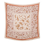 110*110cm Satin Square Scarf Women Big Size Shawl Ink Wash Style Luxury Design Scarf Floral Printed Handkerchief Damask Hijab