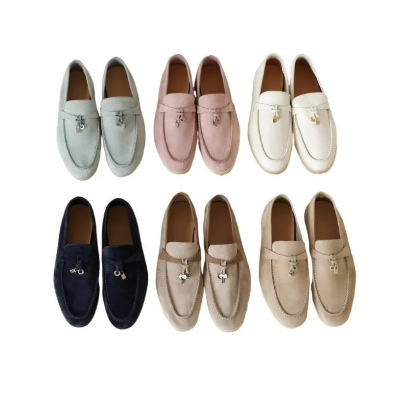 25 Hot Selling High-Grade Sheepskin Wear-Resistant Casual Loafer shoes Couple's Loafers Customizable Colors top quality A040224