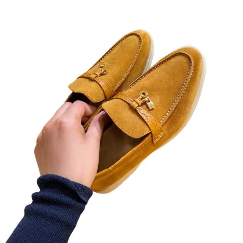 25 Hot Selling High-Grade Sheepskin Wear-Resistant Casual Loafer shoes Couple's Loafers Customizable Colors top quality A040224