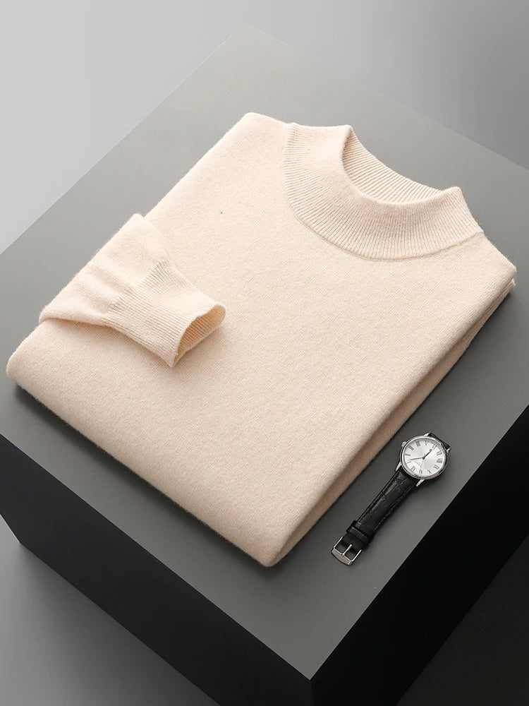 Addonee Men's Cashmere Sweater 100% Merino Wool Pullover Soft Warm O-Neck  Knitwear Quality Casual Smart Jumpers Tops Clothing