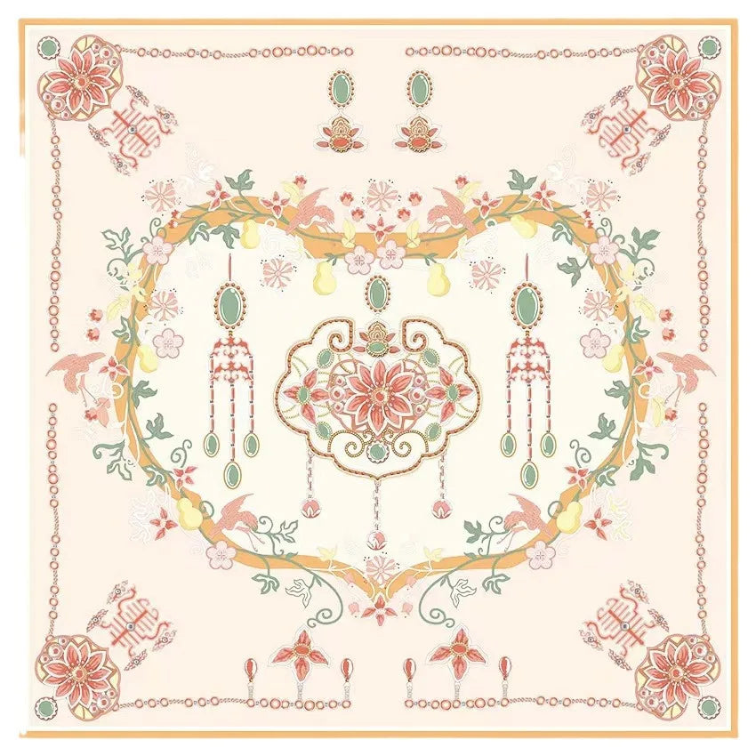 New 90 square twill silk sunscreen women's square  shawl scarf