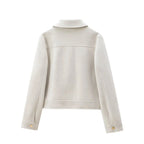 Women's Zipper Jacket Coat New Winter Long Sleeve Pocket Outerwear Coat Short Street Elegant Women's Jacket