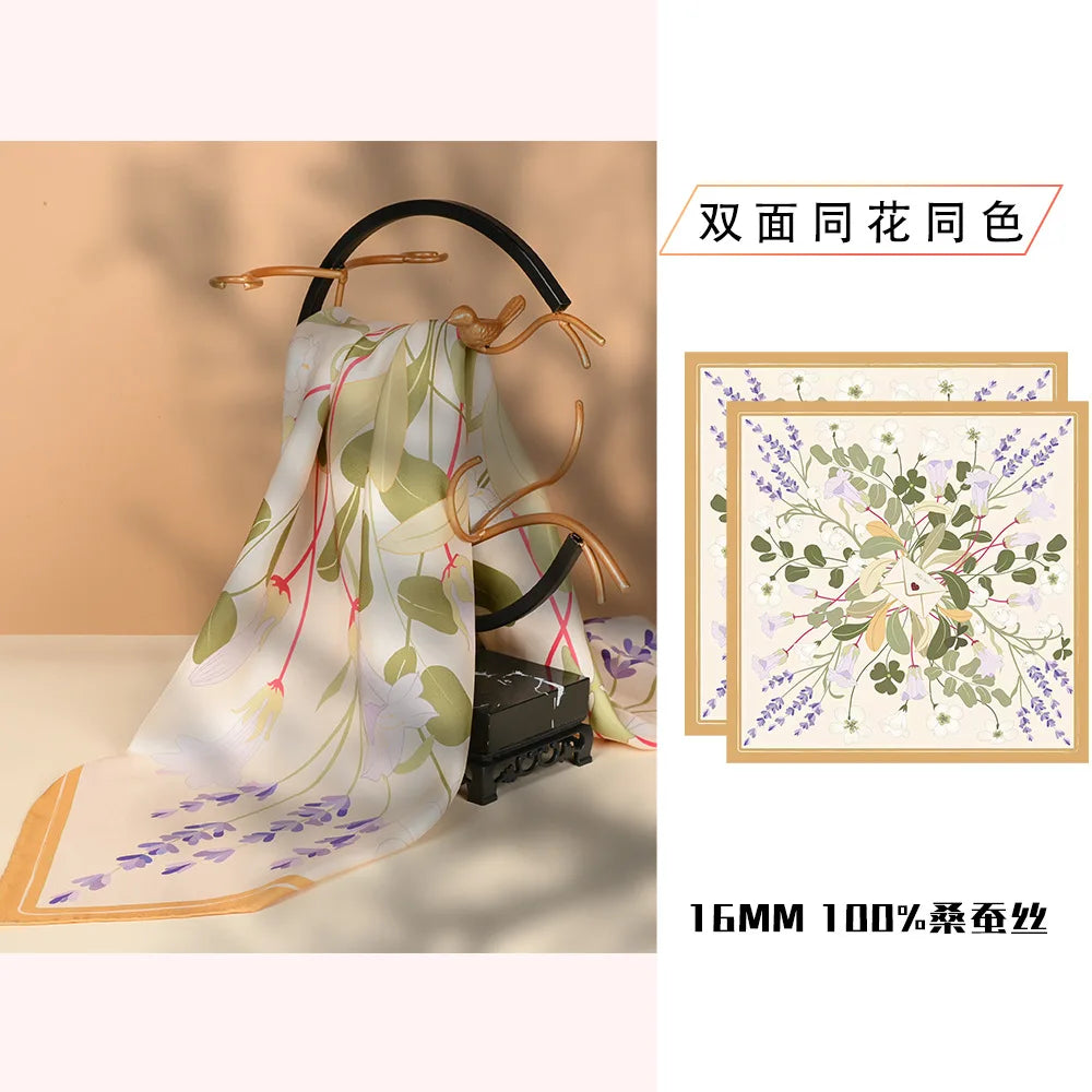 New 90 square twill silk sunscreen women's square  shawl scarf