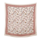 110*110cm Satin Square Scarf Women Big Size Shawl Ink Wash Style Luxury Design Scarf Floral Printed Handkerchief Damask Hijab