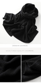 Quality 100% Cashmere Scarf for Women  Men Solid Color Warm Winter Knit Wrap, Soft Luxury Neck Warmer, Fashion Lightweight